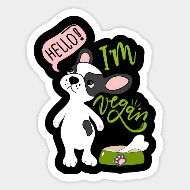 Hello I Am Vegan s By Belle Treasure Chest Sticker by jandesky